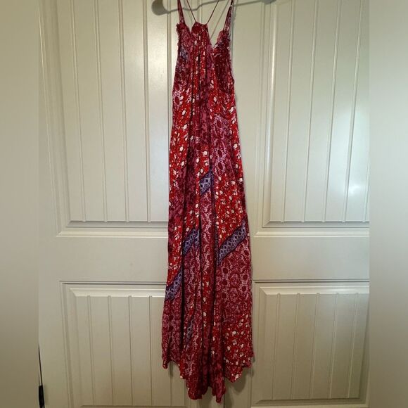 Free People Work Of Art Printed Maxi Slip | XS | Ruby Combo - Picture 5 of 9